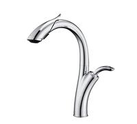 RajoNN Cocina con rociador extraíble de latón extraíble para cocina comercial, moderno, fregadero de cocina de agua caliente y fría, montado en cubierta, grifo para fregadero de cocina con accesorios