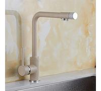 RajoNN Cuarzo Avena Color Mezclador Frío y Caliente Cocina Purificador de Agua Fregadero Efluente Giratorio de 360 Grados Filtro de Tres Vías Sin Plomo
