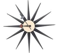 RajoNN Decoración de pared de metal para el hogar, certificación de seguridad, moderno reloj Nelson de diseño retro de mediados de siglo, reloj de pared de cuarzo silencioso de madera, decorativo para