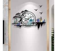 RajoNN Home Decoración de Pared de Metal, Certificación de Seguridad Reloj de Pared Moderno de Acrílico de Gran Tamaño, Reloj de Cuarzo con Movimiento Silencioso con Números