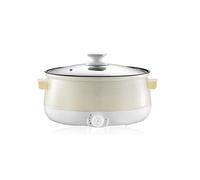 RajoNN Hornillo de arroz eléctrico antiadherente para olla de viaje cocina multiusos para uso doméstico máquina para ollas para especias (color: plata)