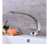 RajoNN Lavabo de dibujo de alambre de cobre, lavabo de baño, mezclador de agua fría y caliente, monomando, conexión única, baño de hotel