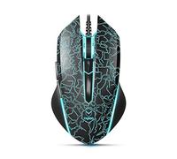 RajoNN Mice RGB Gaming Mouse con Cable, Mouse de 80 g para computadora portátil, Mouse de computadora Ultraligero con Motor óptico Ajustable de Tres velocidades de hasta 2000 dpi para Jugadores