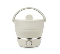 RajoNN Multifunción Portátil Estufa Eléctrica Hotpot Fideos Copa Arrocera Plegable Camping Huevo Vapor Pan Sopa (Color: Argento)