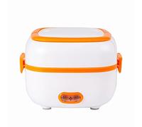 RajoNN Olla arrocera térmica térmica lonchera eléctrica de 2 capas portátil vaporizador de alimentos contenedor de cocina lonchera calentador (color: paquete de 3)