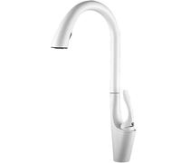 RajoNN RajoNNs - Fregadero de cocina extraíble de latón RajoNNs fregadero de cocina blanco moderno comercial grifo de fregadero de cocina con una sola manija