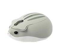 RajoNN Ratones inalámbricos, Lindos Ratones con Forma de hámster, ratón inalámbrico USB portátil de 1200 PPP, para PC, portátil, Ordenador portátil (Color: Gris)