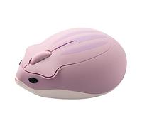 RajoNN Ratones inalámbricos, Lindos Ratones con Forma de hámster, ratón inalámbrico USB portátil de 1200 PPP, para PC, portátil, Ordenador portátil (Color: Morado)
