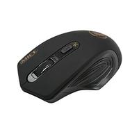 RajoNN Ratones inalámbricos, ratón USB silencioso multidispositivo de 2,4 GHz, ratón portátil ergonómico de 1600 PPP, para Ordenador portátil Windows (Color: Negro)