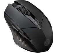 RajoNN Ratones inalámbricos, Ratones mecánicos Recargables para Juegos con Receptor USB, para portátiles, PC, portátiles, Ordenadores (Color: Negro)