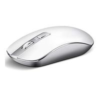 RajoNN Ratones inalámbricos, Ratones ópticos portátiles Delgados y silenciosos de 2,4 G con conmutación rápida de dpi, ratón de Ordenador para PC/Windows/Android (Color: Blanco)