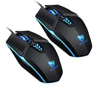 RajoNN Ratones para Juegos con Cable, retroiluminación LED y Modo de 4 dpi, Ratones ópticos para Juegos de computadora portátil USB con Agarre cómodo, para Jugadores de PC