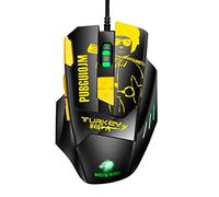 RajoNN Ratones Ratón De Computadora, Ratón Óptico para Juegos De Programación Macro con Cable USB, Luz De Respiración RGB, 4800 dpi, Cambio Fácil De Modos De Juego De Oficina