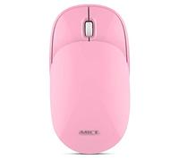 RajoNN Ratones Ratón inalámbrico Delgado de 2,4 G, con Receptor, Menos Ruido, Ratones ópticos móviles portátiles deslizantes para portátiles, PC, portátiles, Ordenadores (Color: Rosa)