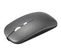 RajoNN Ratones Ratón Inalámbrico, Ratones Bluetooth USB Silenciosos Recargables con Receptor, 3 dpi Ajustables hasta 1600, Ratón de Computadora para Computadora Portátil/Windows (Color : Gray)