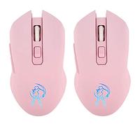 RajoNN Ratones Ratón Inalámbrico, Ratones para Juegos Recargables de 2,4 GHz con Receptor USB, Ratón Óptico para PC Retroiluminado de 7 Colores, Botones Silenciosos, para Computadora Portátil