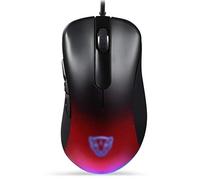 RajoNN Ratones Ratón para Juegos con Cable USB, 6200 PPP, RGB óptico, Ratones para Juegos Esport, para PC, computadora portátil y Escritorio (Color : Red)