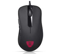 RajoNN Ratones Ratón para Juegos con Cable USB, 6200 PPP, RGB óptico, Ratones para Juegos Esport, para PC, computadora portátil y Escritorio (Color : Black)