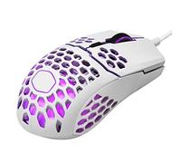 RajoNN Ratones Ratón para Juegos Súper Ligero, con Carcasa Ligera Tallada Hueca, Cable Ultra Tejido, Sensor Óptico de 16000 dpi e Iluminación RGB, para PC, Computadora Portátil (Color: Blanco)