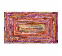 RAJRANG BRINGING RAJASTHAN TO YOU Alfombra algodón - Alfombra Rectangular Chindi reciclada - Elemento Decorativo para el hogar 152x91 cm - Multicolor