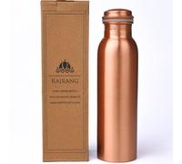 RAJRANG BRINGING RAJASTHAN TO YOU Botella de agua de cobre, recipiente con diseño a prueba de fugas de 34oz, jarra de yoga para deportes, salud, Ayurveda, 1000 ml