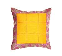 RAJRANG India Hecha a Mano de Paisley de la Cubierta del Amortiguador Amarillo para Decoración