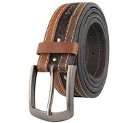RAK SPORTSWEAR Cinturón de cuero para hombre, 100 % auténtico, clásico, hecho a mano, hebilla de 40 mm, para jeans casuales, pantalones de vestir para hombre, cinturón de trabajo y táctico, Marrón-3,