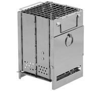 Raketenofen Con Óxido Plegable Mini Acero Inox. Camping Horno Exterior Cocina