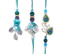 Rakhi for Brother and Bhabhi Rakhi Set of 3 with Bracelet Gift Card Pack