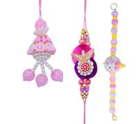 Rakhi for Brother and Bhabhi Rakhi Set of 3 with Bracelet Gift Card Pack