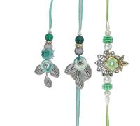 Rakhi for Brother and Bhabhi Rakhi Set of 3 with Bracelet Gift Card Pack
