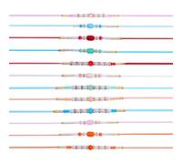 Rakhi for Brother Sister Set of 12 Rakhi Thread Bracelet Dora Set Gift Card