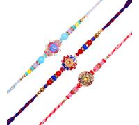 Rakhi for Brother Sister Set of 3 Rakhi Thread Bracelet Dora Set Gift Card