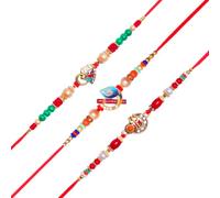 Rakhi for Brother Sister Set of 3 Rakhi Thread Bracelet Dora Set Gift Card