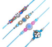Rakhi for Brother Sister Set of 4 Rakhi Thread Bracelet Dora Set Gift Card