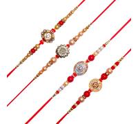 Rakhi for Brother Sister Set of 4 Rakhi Thread Bracelet Dora Set Gift Card