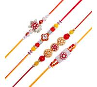 Rakhi for Brother Sister Set of 4 Rakhi Thread Bracelet Dora Set Gift Card