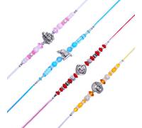 Rakhi for Brother Sister Set of 4 Rakhi Thread Bracelet Dora Set Gift Card