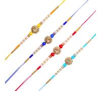 Rakhi for Brother Sister Set of 4 Rakhi Thread Bracelet Dora Set Gift Card
