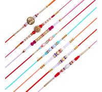 Rakhi for Brother Sister Set of 8 Rakhi Thread Bracelets Dora Set Gift Card