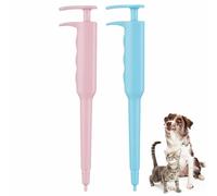 Rakiuty Alimentador Medicamentos Jeringas, Dispensador de Medicamentos Pastilla para Mascotas, Jeringa de Silicona para Mascotas, para Pequeñas Perros Gatos, 2 Unidades