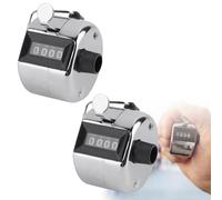 Rakiuty Contador de Click,Contador De Clicker De Mano,Contadores Mecánicos de Clic,Contador Manual De 4 Dígitos,Metálico Contador De 4 Dígitos,Contador Analógico,Contador Mecánico de Metal para Sport