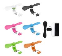 Rakiuty Mini Ventilador USB,2 En 1 Ventiladores De Teléfono Mini Portátil USB,Ventilador Portable Del Teléfono Móvil,para Android/Type-C,6 Piezas (Negro + Blanco + Rosa + Azul + Naranja + Verde)