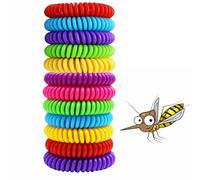 Rakiuty Pulseras Antimosquitos, Pulseras Repelentes de Mosquitos, Repelentes de Mosquitos, Ingredientes Naturales, Ajustables para Bebés y Adultos, 12 Piezas