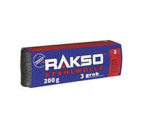 RAKSO Lana de acero gruesa 3-200 g, 1 banda, refuerza el veteado natural de la madera, limpia el cristal, raspa laca vieja, pintura.