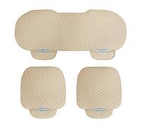 RAKTDA Cojines Asiento de Coche para Opel Combo/Commodore C/Corsa/Crossland X/Frontera, Transpirable, Cojín Antideslizante Asiento De Coche, Cojines Asiento Lavable Coche,Beige-Three Piece Set