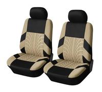 RAKTDA Fundas Asientos de Coche para Buick Enclave Without Armrest Regal Park Avenue, Patrón de impresión de neumáticos en 3D, Cubreasientos Impermeable Juegos,Beige-2 Seats