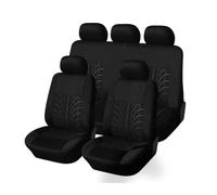RAKTDA Fundas Asientos de Coche para Buick Enclave Without Armrest Regal Park Avenue, Patrón de impresión de neumáticos en 3D, Cubreasientos Impermeable Juegos,Black- 5 Seats