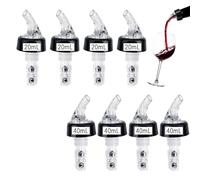 RAKUTE Vertidor de Botellas, 8pcs 2cl y 4cl Botella Dosificadora Vino con Bola, Vertedor de Botellas de Medición Automática para Vino Tinto, Nino Blanco, Whisky, Restaurantes, Bares, Hoteles, Cafés