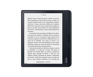 Rakuten Kobo Sage, eReader, eBooks y AudioBooks, Pantalla 8" táctil HD Carta E Ink antirreflejos, Resistente al Agua, Color y Brillo Ajustables, Reducción luz Azul, Bluetooth, Memoria 32GB, Negro